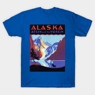 Vintage Travel Poster, Atlin and the Yukon, Alaska T-Shirt